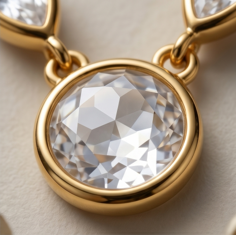 Golden Pear and Round Drop Earrings