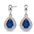 Midnight Sapphire Pear Drop Earrings
