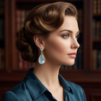 Aquamarine Teardrop Halo Earrings